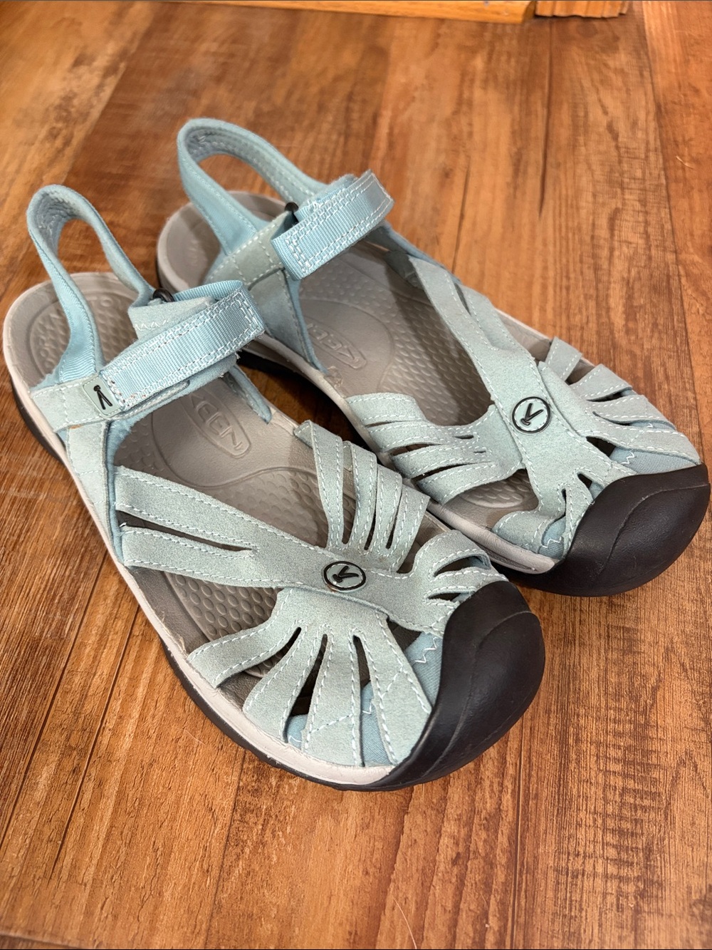Women’s keen Rose closed toe hiking sandals in light mint green color size 9.5 - Picture 5 of 9